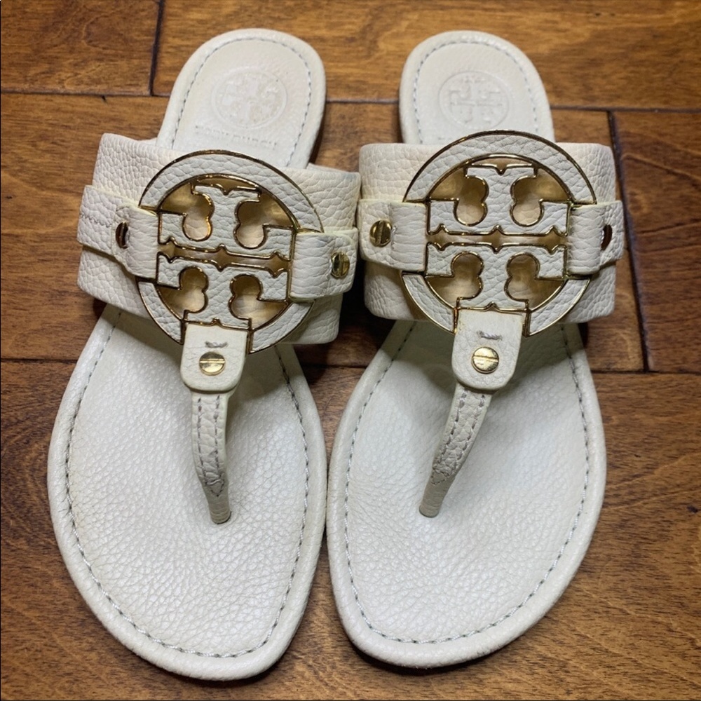Tory Burch white leather sandal